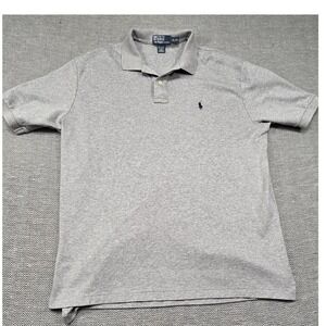 Polo Ralph Lauren Mens XL Short Sleeve Cotton Pique Polo Shirt Heather Gray